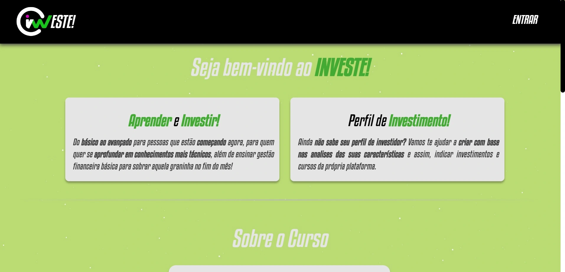 Projeto de TCC Investe.